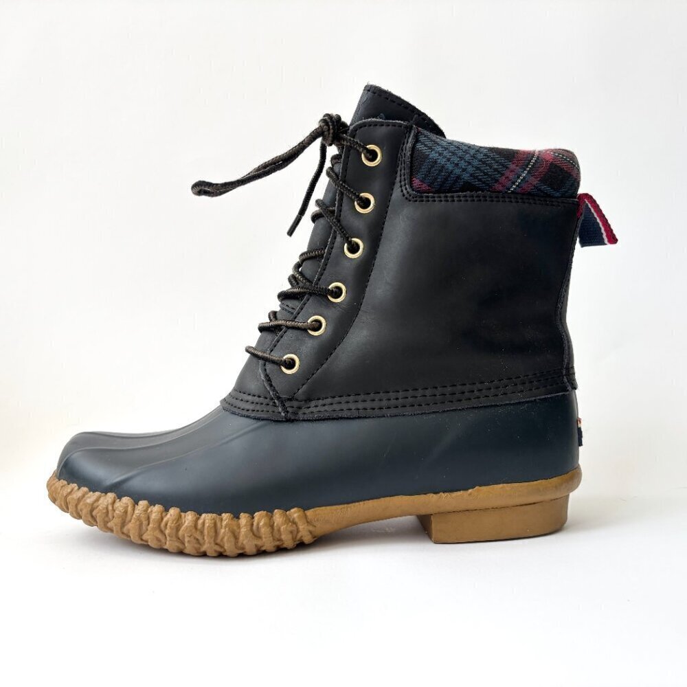 Tommy Hilfiger Lace Up Rubber Sole Lace Up Russel Rain Ankle Boots - Sz 8 - Picture 11 of 16